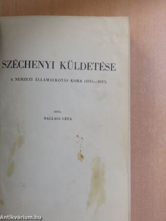 Széchenyi küldetése