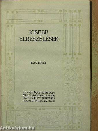 Kisebb elbeszélések I-II.