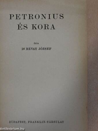 Petronius és kora