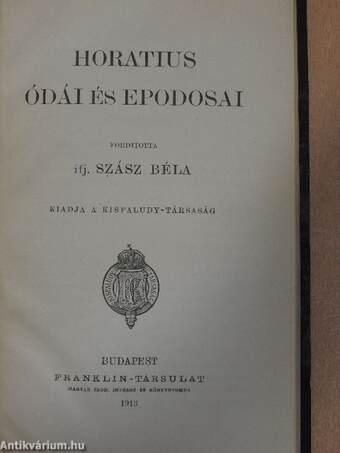 Horatius ódái és epodosai