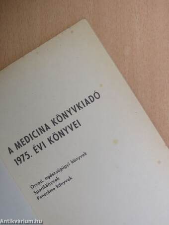 A Medicina Könyvkiadó 1975. évi könyvei