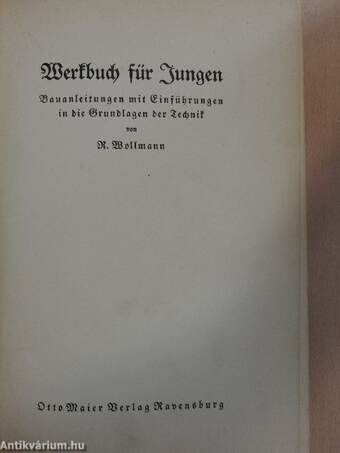 Werkbuch für Jungen (gótbetűs)