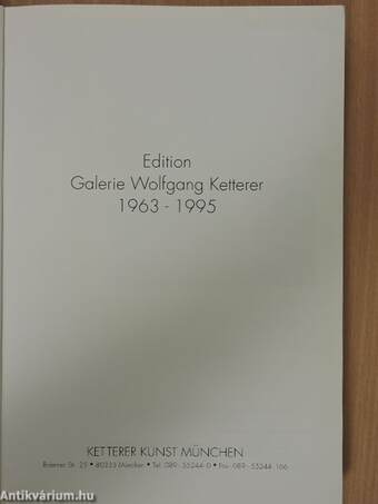 Edition Galerie Wolfgang Ketterer 1963-1995