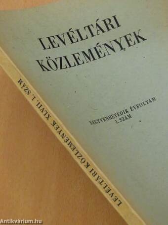 Levéltári közlemények XLVII. 1-2. szám