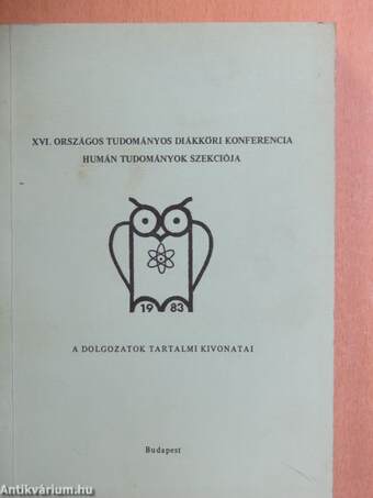 XVI. Országos Tudományos Diákköri Konferencia