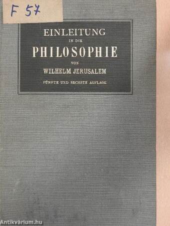 Einleitung in die Philosophie 