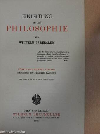 Einleitung in die Philosophie 