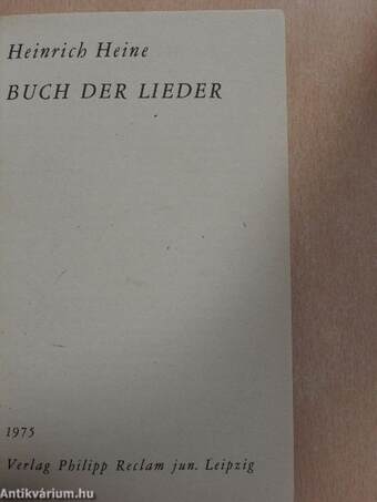 Buch der Lieder