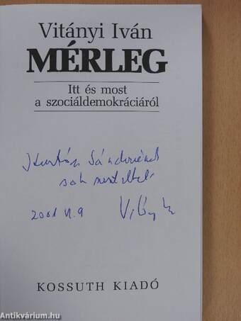 Mérleg (dedikált példány)