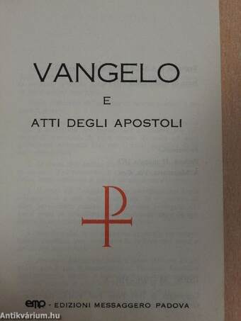 Vangelo e atti degli apostoli