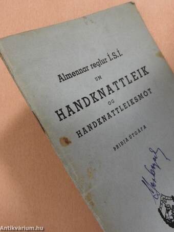 Almennar reglur Í. S. Í. um handknattleik og handknattleiksmót