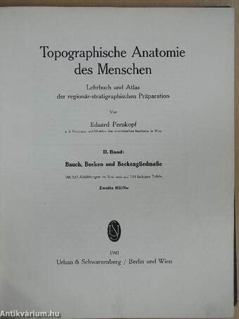 Topographische Anatomie des Menschen II/2.