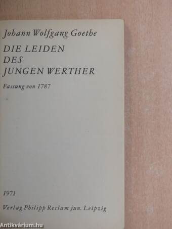 Die Leiden des jungen Werther