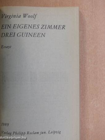 Ein eigenes Zimmer/Drei Guineen