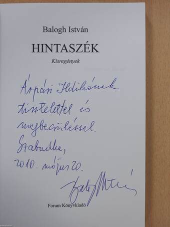 Hintaszék (dedikált példány)