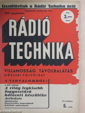 Rádiótechnika 1947. szeptember