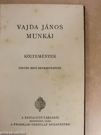 Vajda János munkái