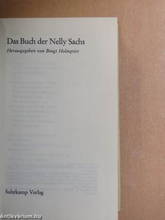 Das buch der Nelly Sachs