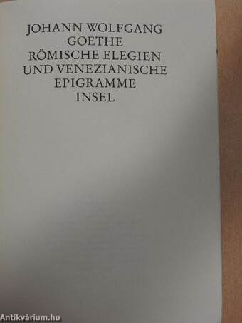 Römische Elegien und Venezianische Epigramme