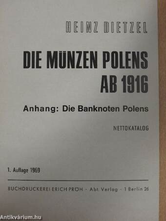 Die Münzen Polens ab 1916