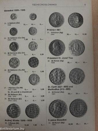 Die Münzen der Tschechoslowakei ab 1919