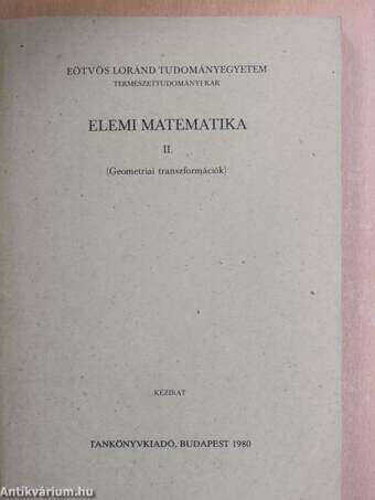 Elemi matematika II.