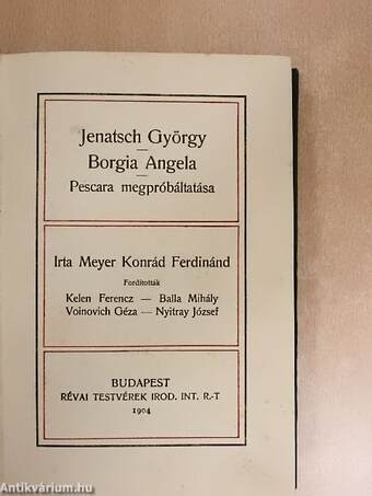 Jenatsch György/Borgia Angela/Pescara megpróbáltatása