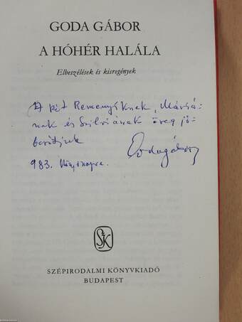 A hóhér halála (dedikált példány)