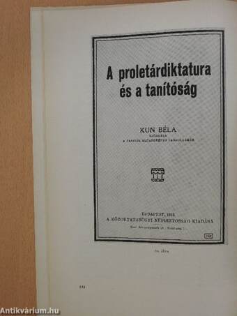 Kultúrális forradalom - forradalmi kultúrpolitika a Magyar Tanácsköztársaságban (dedikált példány)