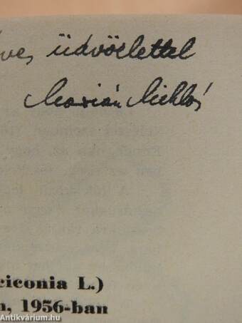 Adatok a fehér gólya (Ciconia C. Ciconai L.) fészkelési viszonyaihoz Somogyban, 1956-ban (dedikált példány)