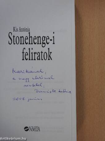 Stonehenge-i feliratok (dedikált példány)