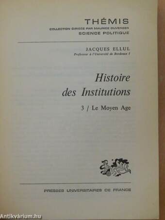 Histoire des institutions 3