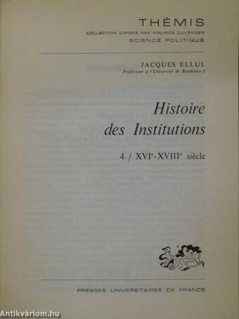 Histoire des Institutions 4