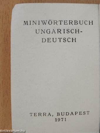 Magyar-német/német-magyar miniszótár I-II. (minikönyv)