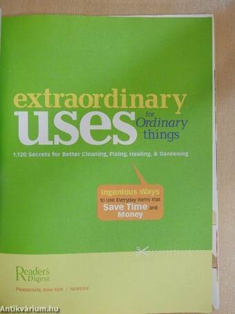 Reader's Digest Extraordinary Uses For Ordinary Things