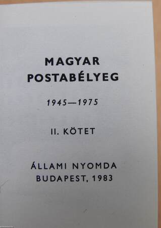 Magyar postabélyeg II. (minikönyv) (számozott)