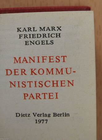 Manifest der Kommunistischen Partei (minikönyv)