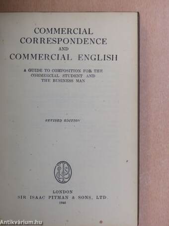 Commercial Correspondence and Commercial English