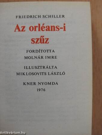 Az orléans-i szűz (minikönyv)