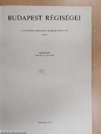 Budapest régiségei XXIII.