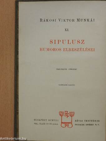 Sipulusz humoros elbeszélései III.