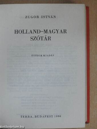 Holland-magyar szótár 