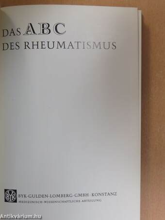 Das ABC des Rheumatismus