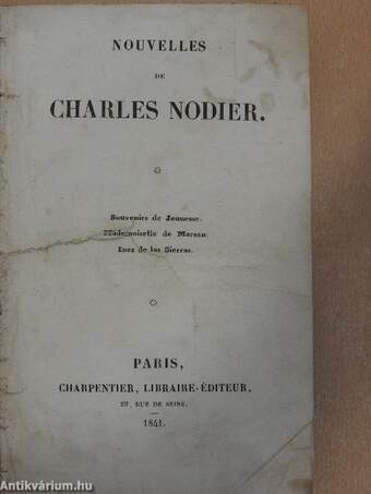 Nouvelles de Charles Nodier