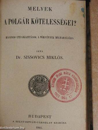 Fírer úr dékány meg a felesége/A sertés tenyésztése és hizlalása/Az esőről/Melyek a polgár kötelességei?/A szociáldemokrácia tükre/Hogyan neveljük gyermekeinket?/Nagy ördög a pálinka