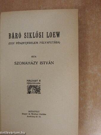 Báró Siklósi Loew