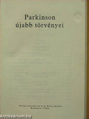 Parkinson újabb törvényei