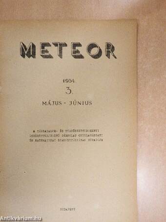 Meteor 1954. május-június