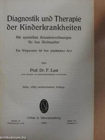 Diagnostik und Therapie der Kinderkrankheiten 