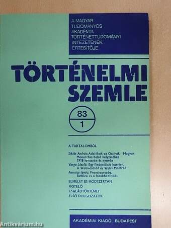 Történelmi Szemle 1983/1-4.